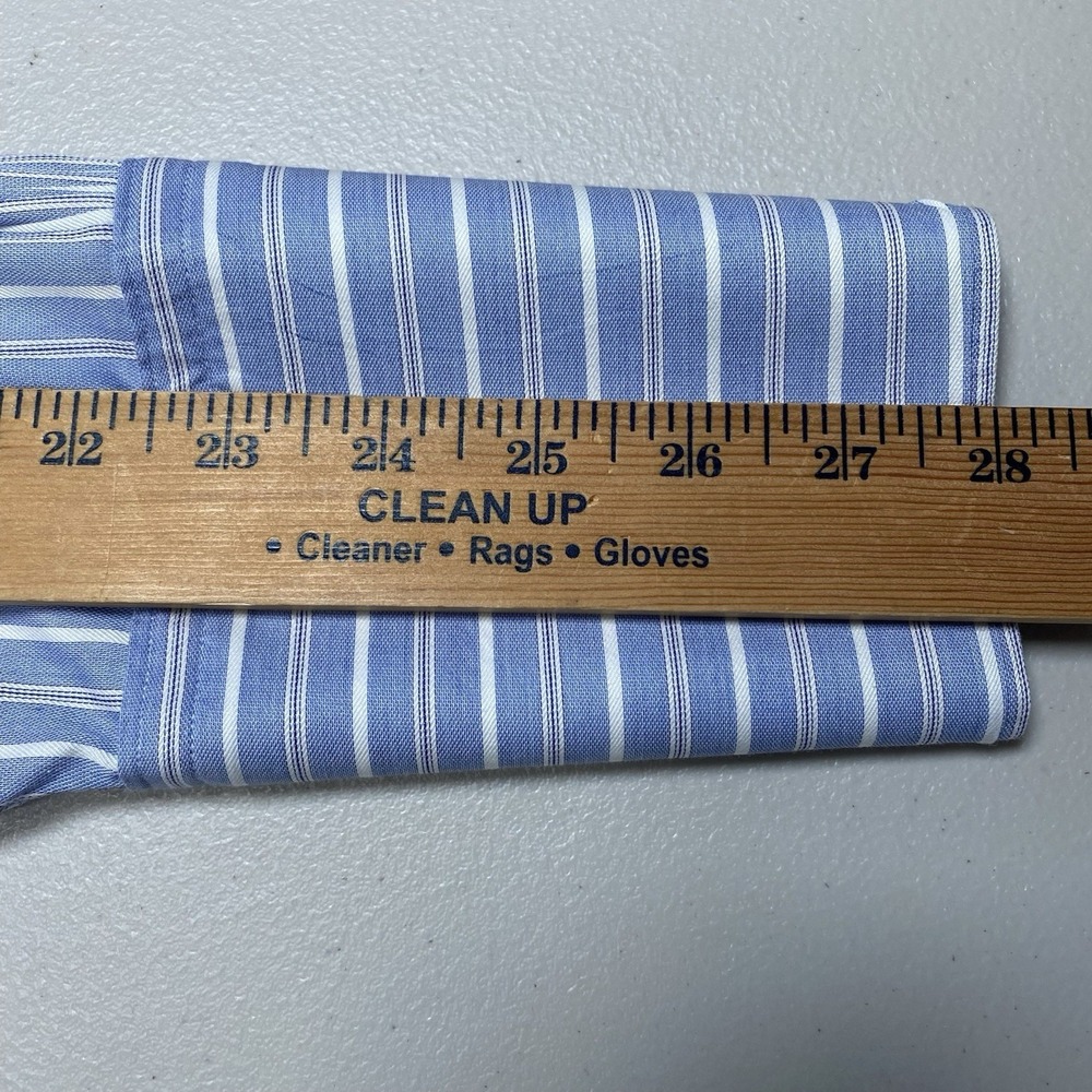 Brooks Brothers Makers Merchants 17 34 Mens Blue White Stripe French Cuff USA - Picture 7 of 12